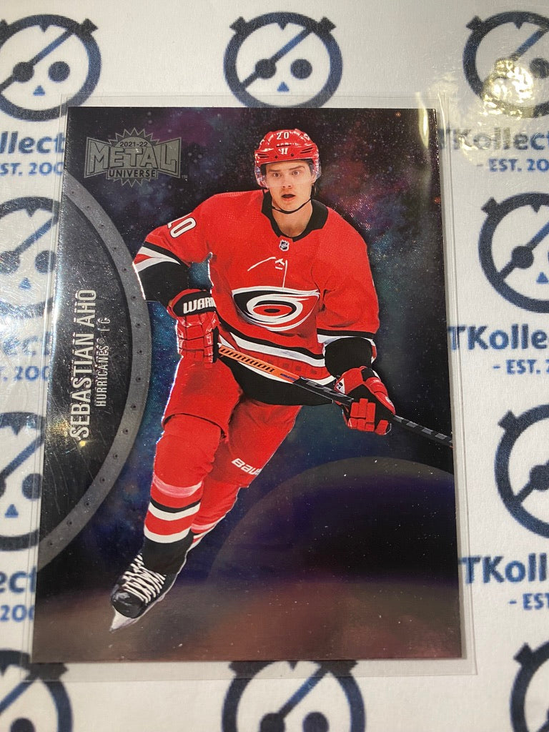 2021/22 Skybox NHL Metal Universe Base Sebastian Aho #11 Hurricanes