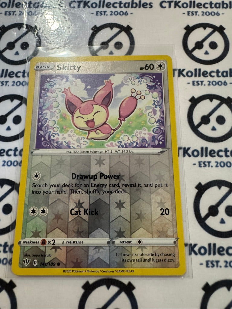 Skitty #141/189 Reverse Holo Rare Pokémon Card S & S Darkness Ablaze