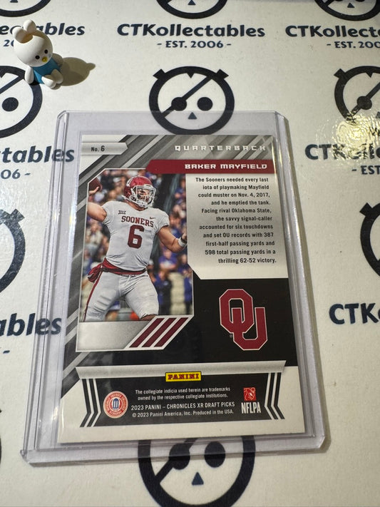 2023 NFL Panini Chronicles Draft Picks XR Baker Mayfield #6 OKC