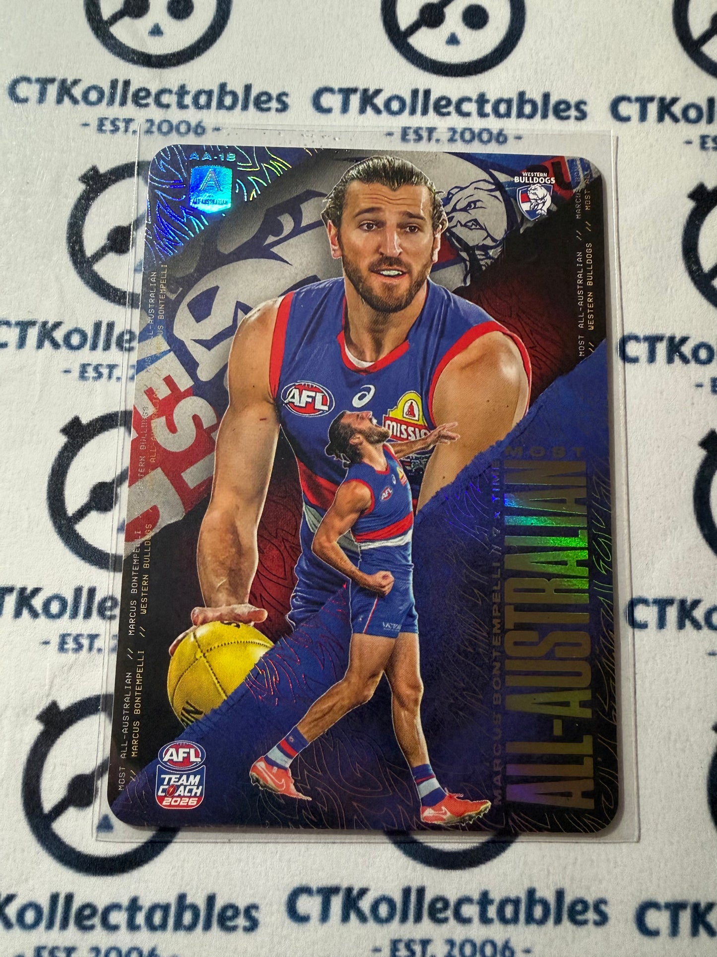2026 Teamcoach AFL Most All Australian Silver Marcus Bontempelli AA-18 Bulldogs