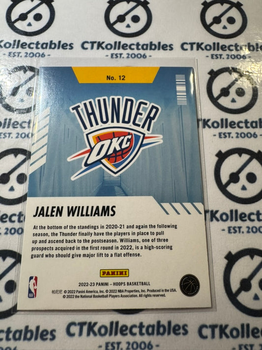 2022-23 NBA Panini Hoops Winter Jalen Williams Arriving now RC #12 OKC