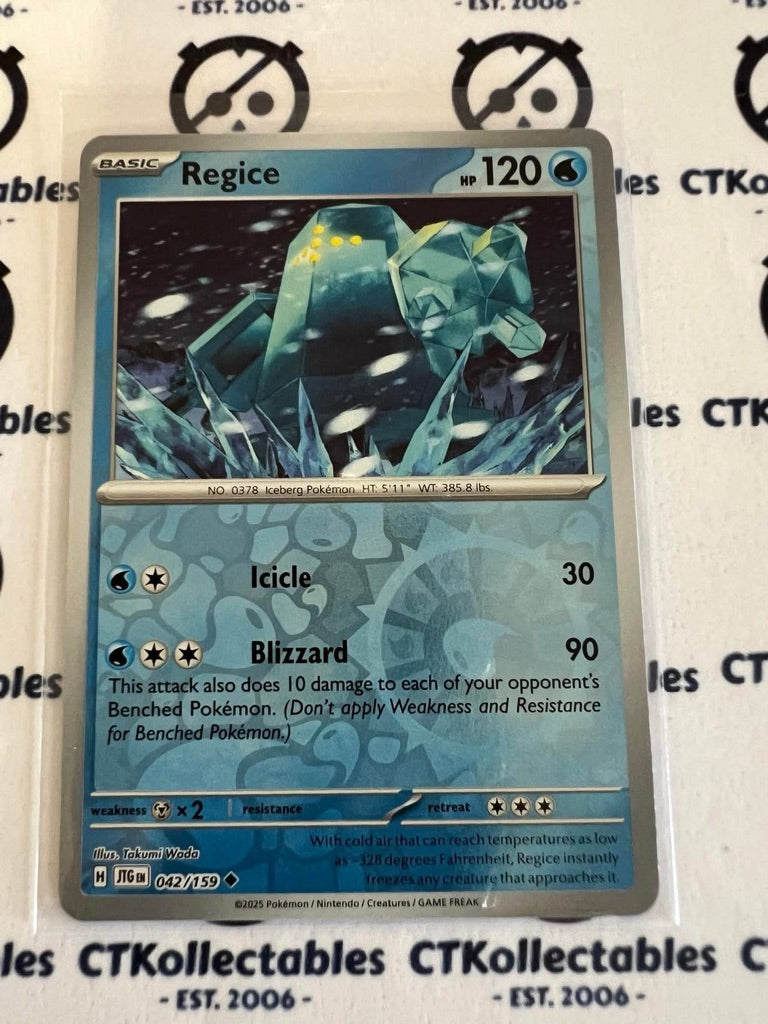 Regice Reverse Holo #042/159 Journey Together Pokemon Card TCG
