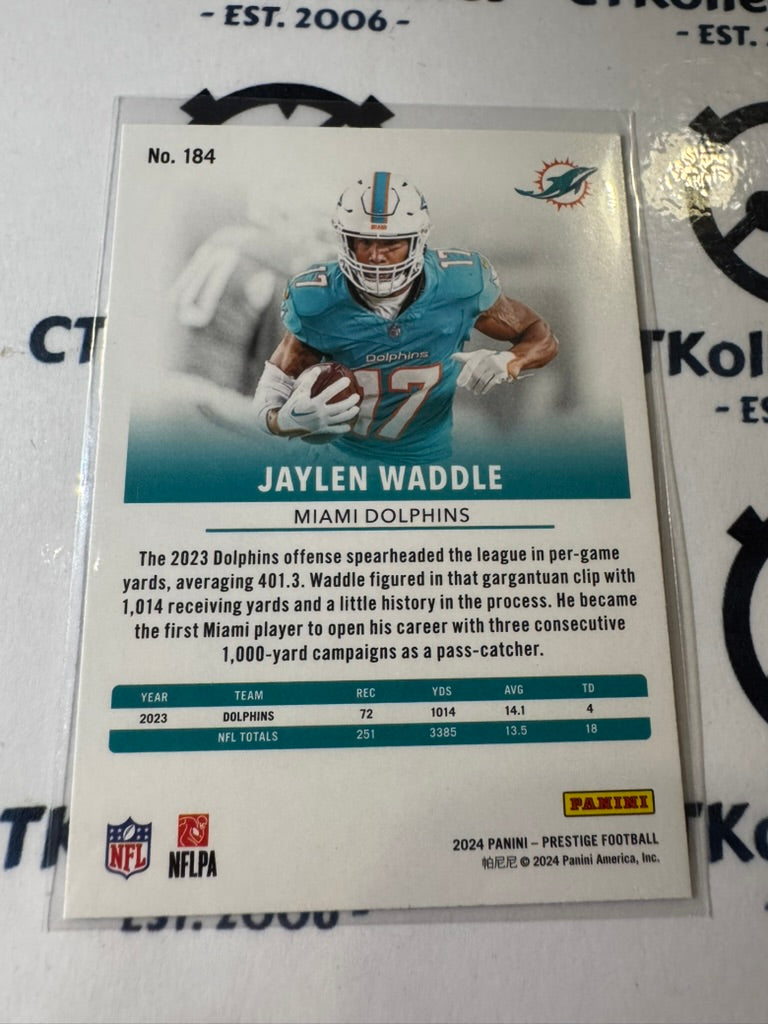2024 NFL Prestige Diamond Xtra Points #184 Jaylen Waddle Miami Dolphins