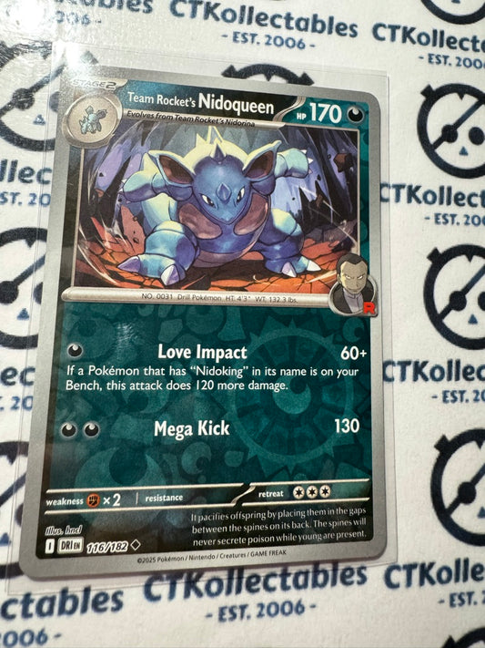 Tem Rocket's Nidoqueen Scarlet & Violet Destined Rivals #116/182 Reverse Holo