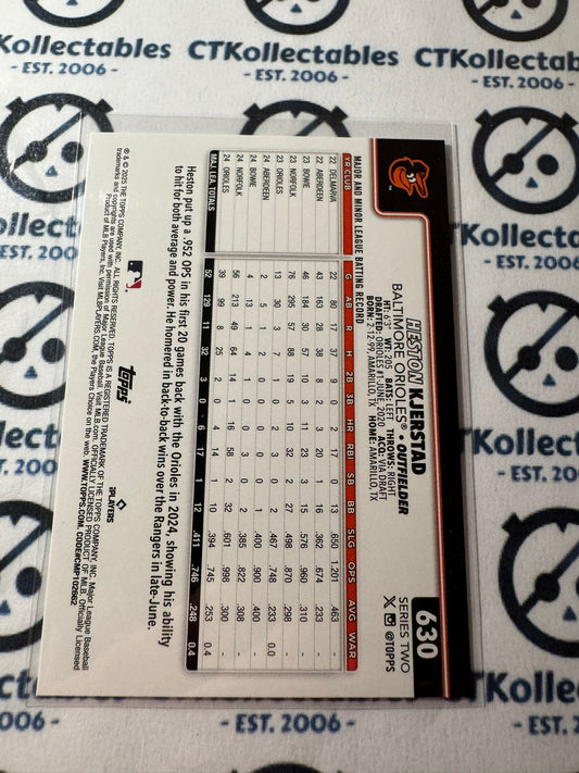 2025 Topps Series 2 Baseball Heston Kjerstad Future Stars #630 Orioles