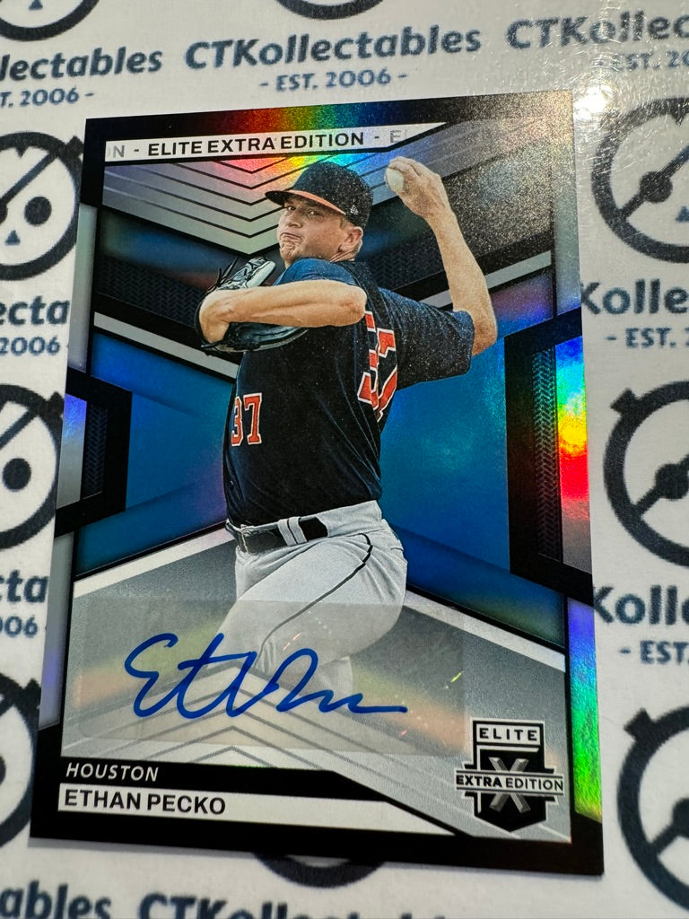 2023 Panini Baseball Elite Extra #20 Ethan Pecko Auto RC Astros
