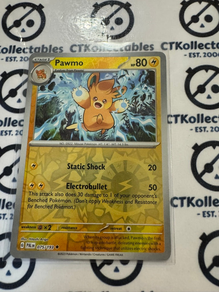Pawmo Reverse Holo #075/193 Scarlet & Violet Paldea Evolved Pokemon Card