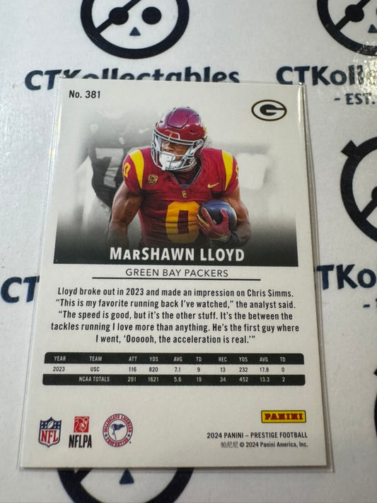 2024 NFL Prestige Rookie Card #381 MarShawn Lloyd Green Bay Packers