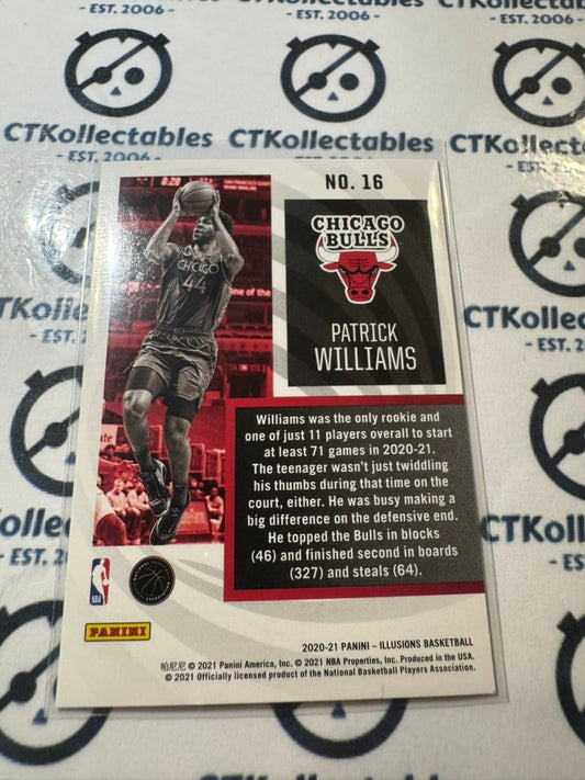 2020-21 NBA Panini Illusions Patrick Williams Instant Impact RC Rookie #16 Bulls