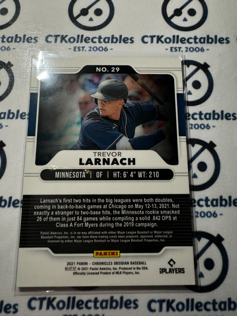 2021 Chronicles MLB Baseball Obsidian Trevor Larnach Rookie Card RC #29