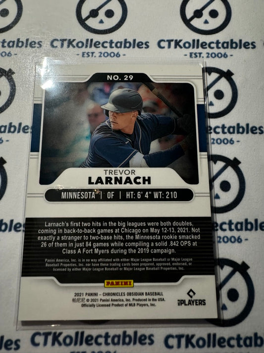 2021 Chronicles MLB Baseball Obsidian Trevor Larnach Rookie Card RC #29