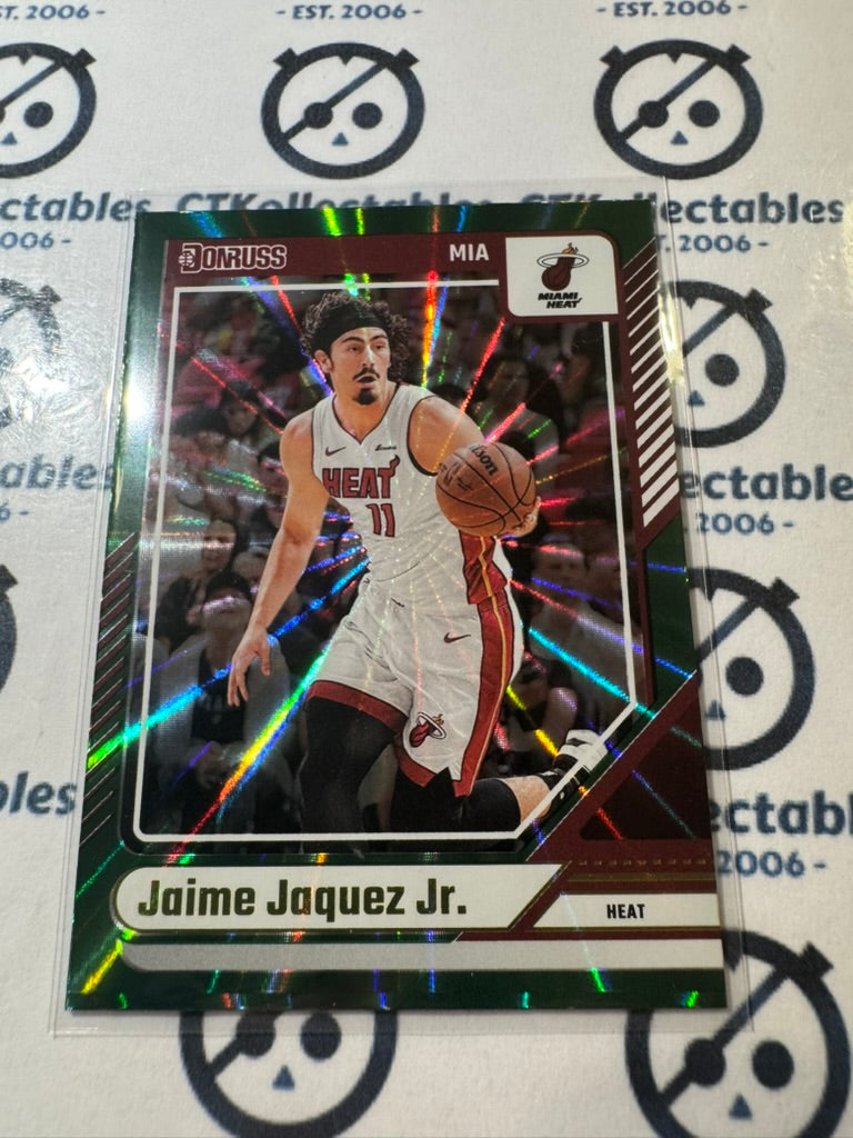 2024-25 NBA Panini Donruss Jaime Jaquez Jr. Green Laser #140 Heat