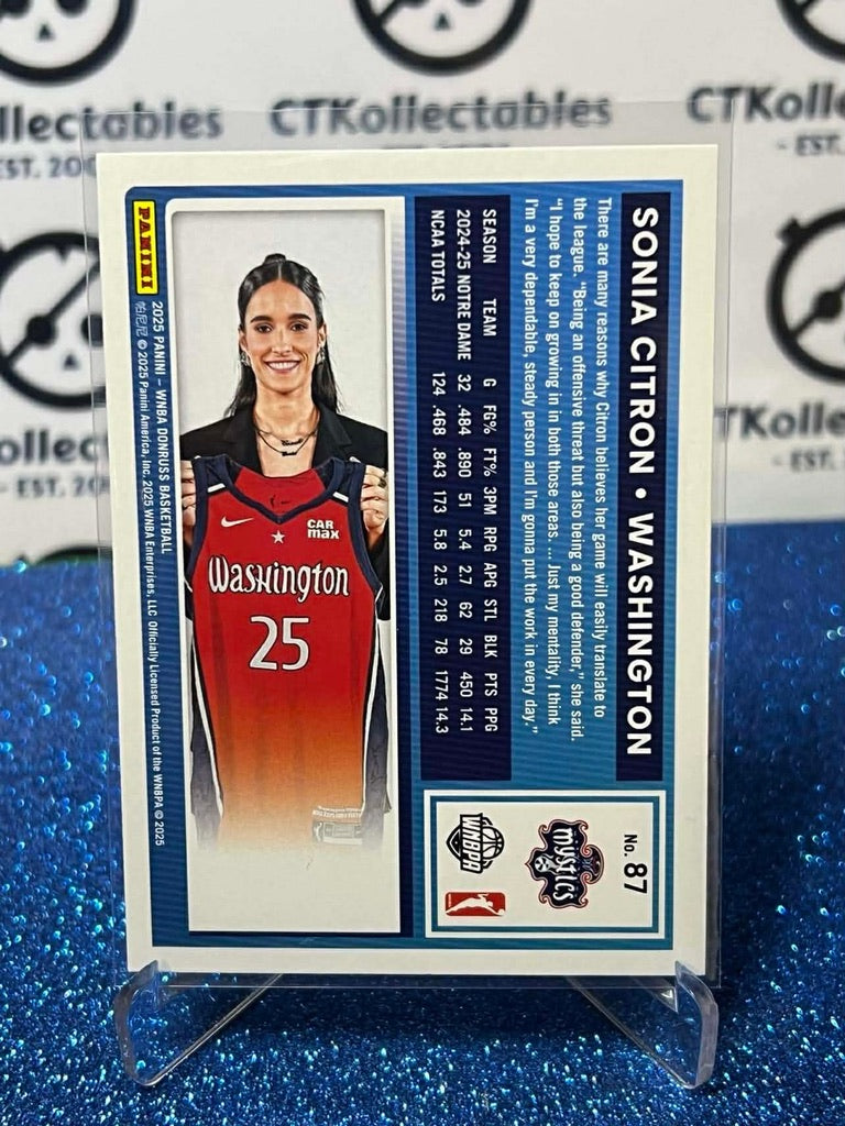 2025 Panini Donruss WNBA Rated Rookie #87 Sonia Citron Washington Mystics