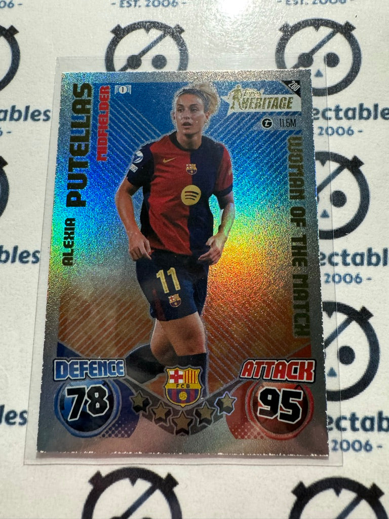 24/25 TOPPS MATCH ATTAX Heritage Alexia Putellas Woman of the Match #280