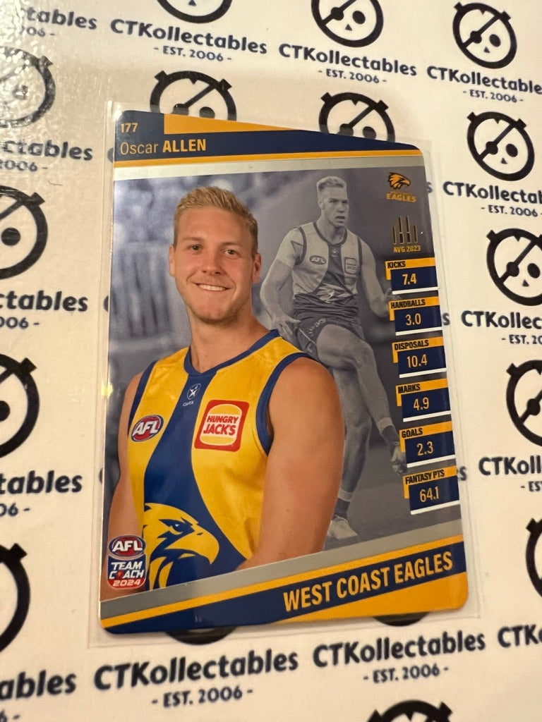 2024 AFL Teamcoach Silver Card #177 Oscar Allen Eagles