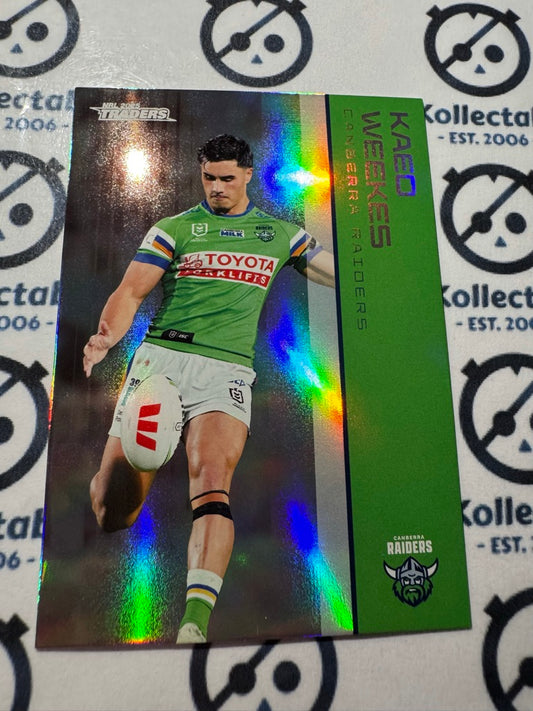 2025 NRL Traders Silver Parallel PS 017 KAEO WEEKES RAIDERS