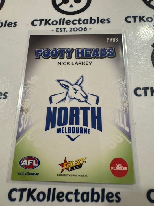 2025 AFL Footy Stars Footy Heads Nick Larkey FH68 Kangaroos