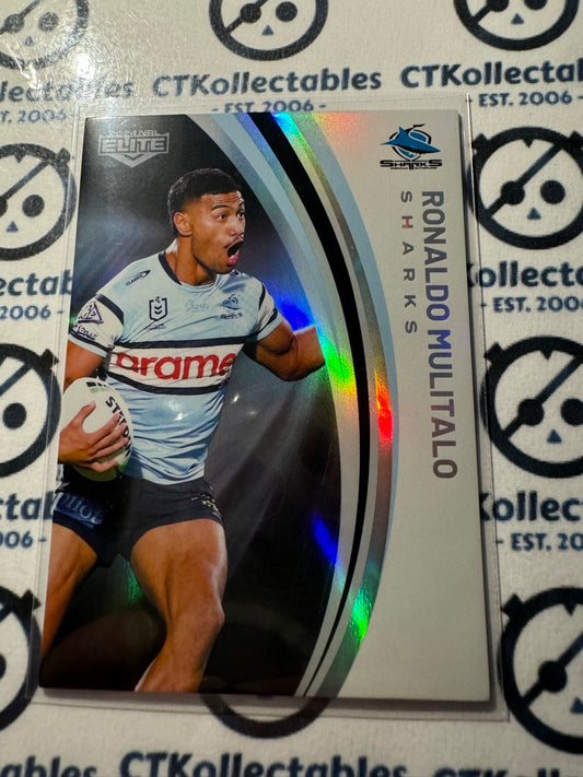 2024 NRL TLA Elite Pearl Silver - P034 Ronaldo Mulitalo Sharks