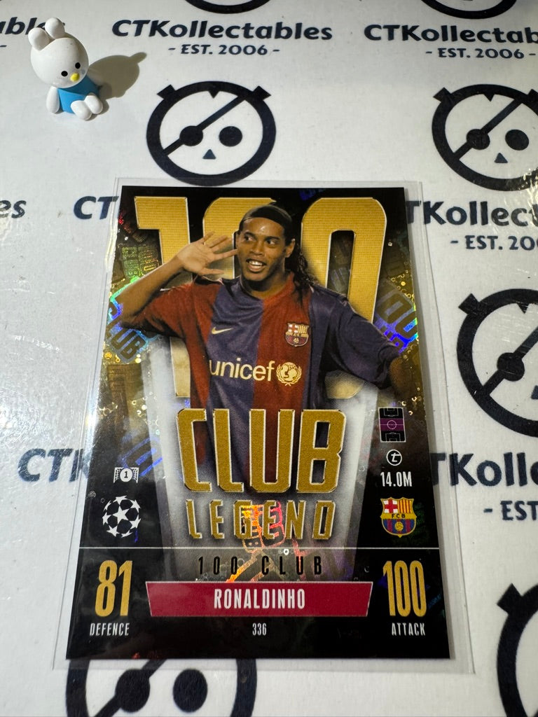 2023-24 TOPPS MATCH ATTAX RONALDINHO 100 CLUB LEGEND #336