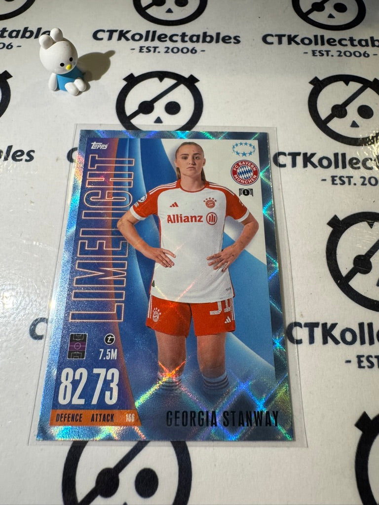 2023-24 TOPPS MATCH ATTAX CARLONIE GEORGIA STANWAY LIMELIGHT CRYSTAL BLUE #166