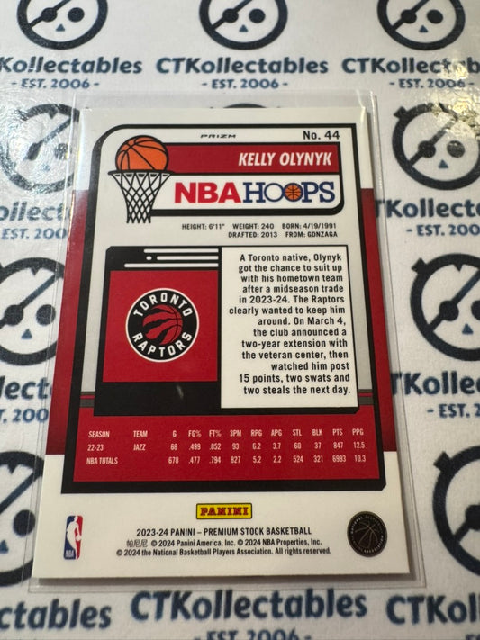 2023-24 NBA Panini Hoops Premium Kelly Olynyk Silver Prizm #44 Raptors