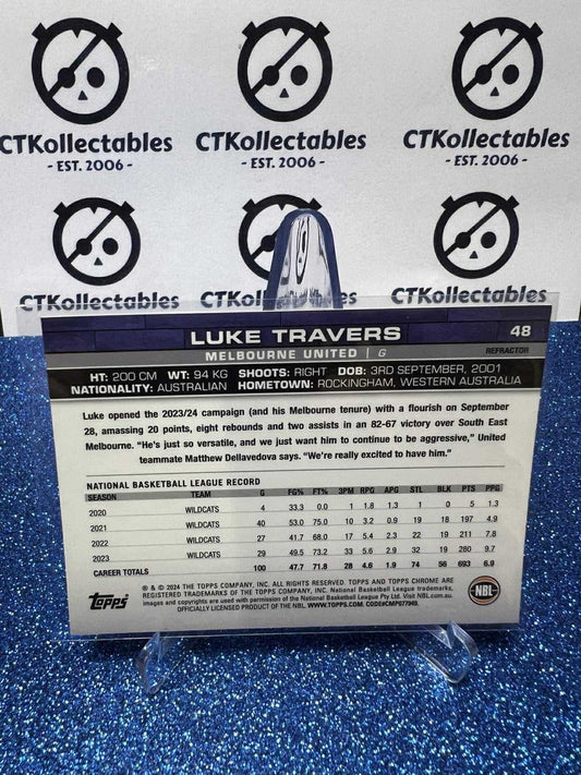 2023-24 Topps Chrome NBL Refractor #48 Luke Travers Melbourne United
