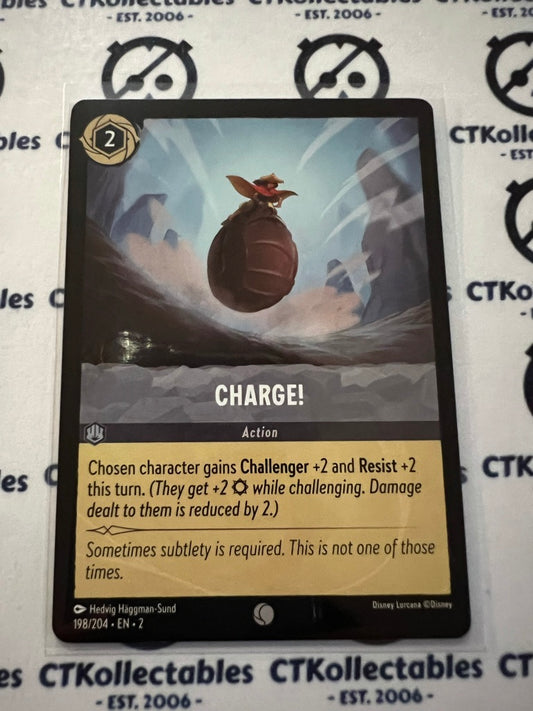 2024 Disney Lorcana Floodborn Non-Foil #198 Charge! – Common