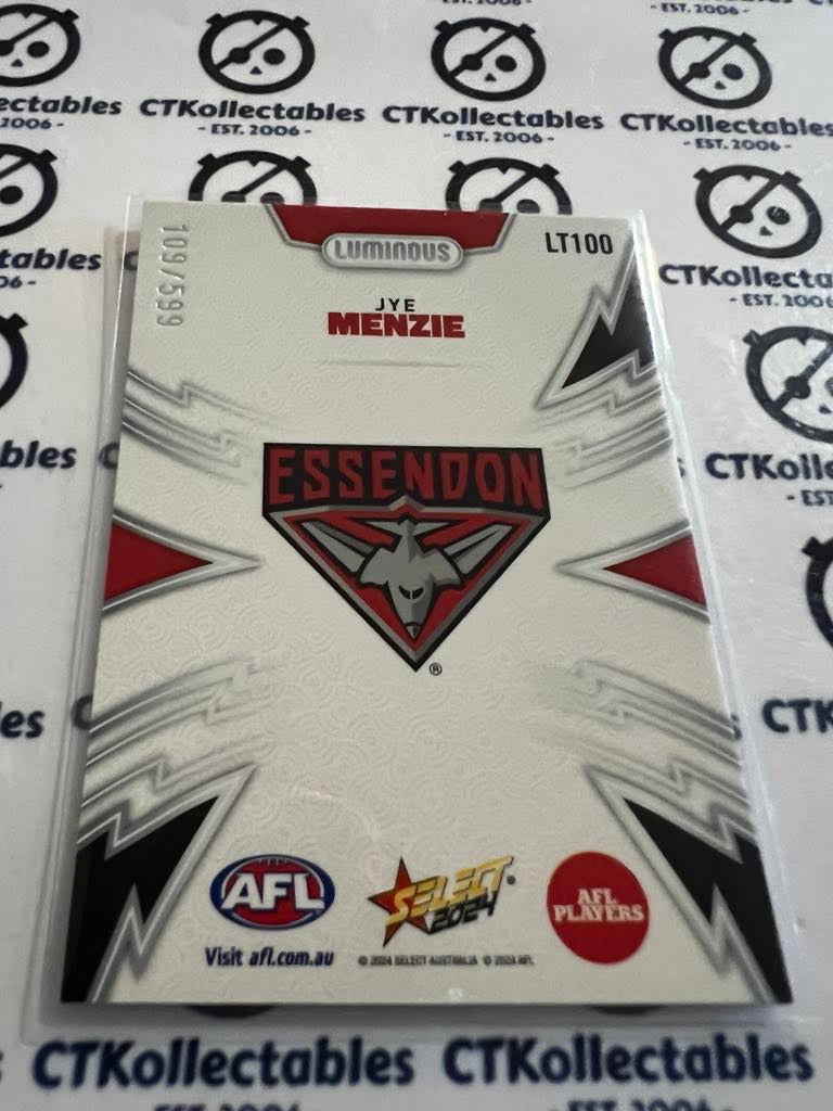 2024 AFL Footy Stars Luminous Thunderbolt Jy Menzie #109/599