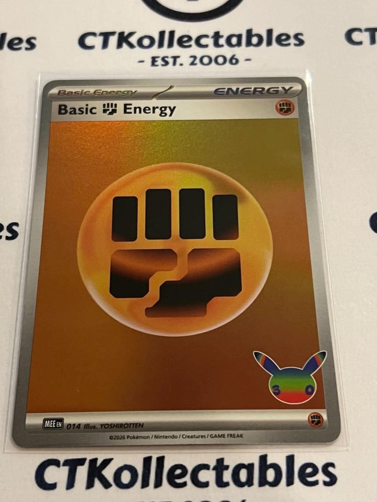 Basic Fighting Energy 014 Holo Foil ENG 30th Anniversary Celebration Pokemon