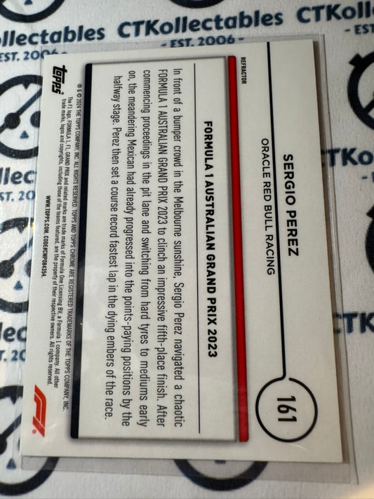 2024 Topps Chrome F1 Sergio Perez Silver Refractor "Driver of the day" #161