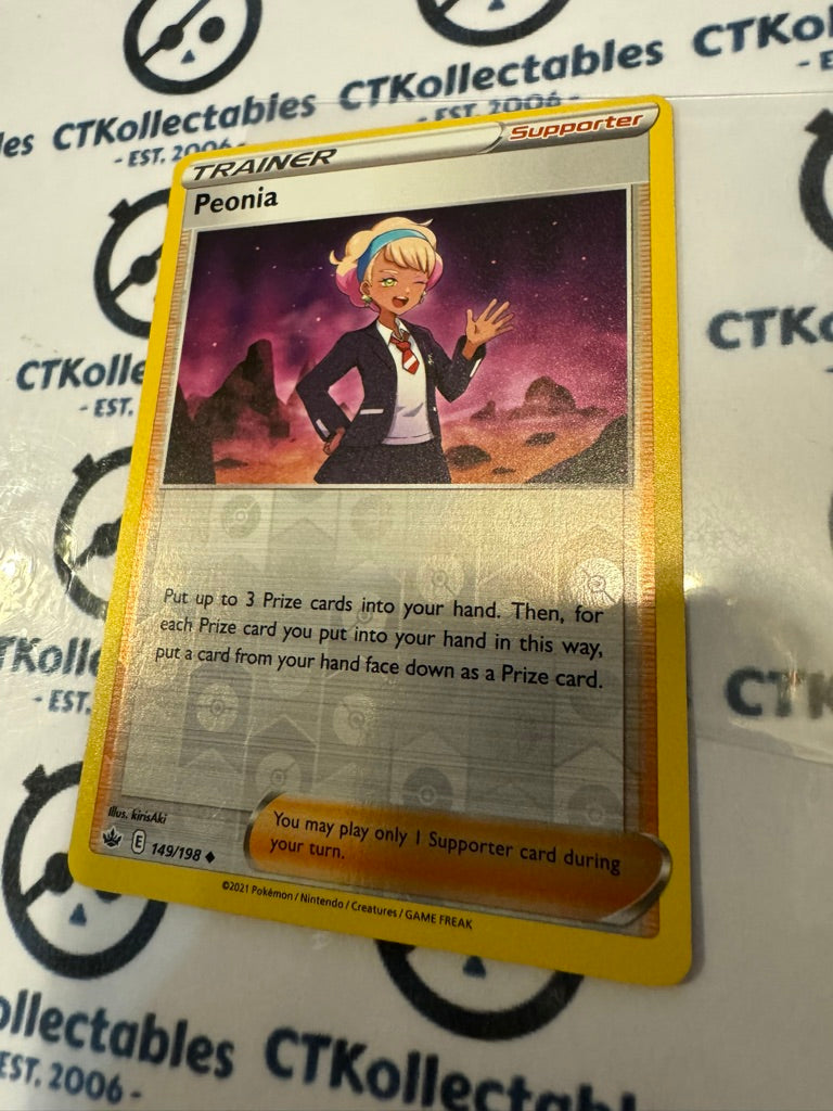 Peonia Reverse Holo #149/198 Pokemon Card Chilling Reign