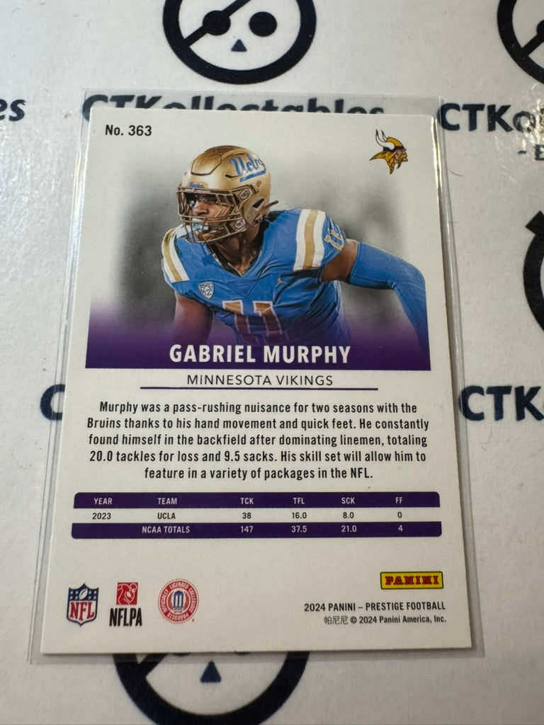 2024 NFL Prestige Rookie Card #363 Gabriel Murphy Minnesota Vikings