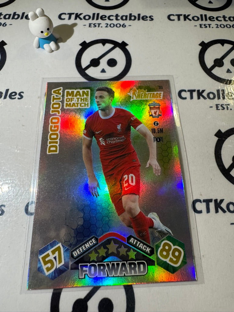 2023-24 TOPPS MATCH ATTAX HERITAGE DIOGO JOTA MAN OF THE MATCH #315