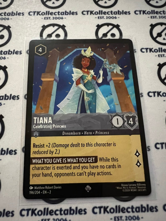 2024 Disney Lorcana Floodborn Non-Foil #196 Tiana Celebrating Princess Super