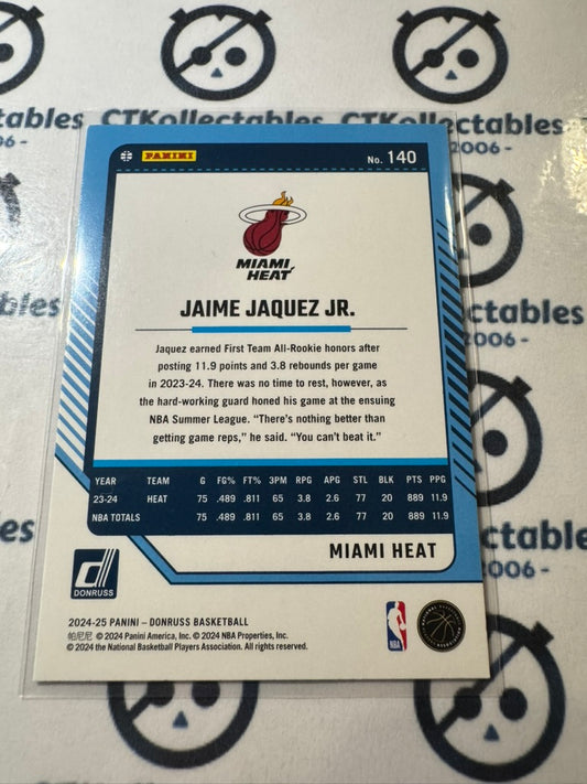 2024-25 NBA Panini Donruss Jaime Jaquez Jr. Green Laser #140 Heat