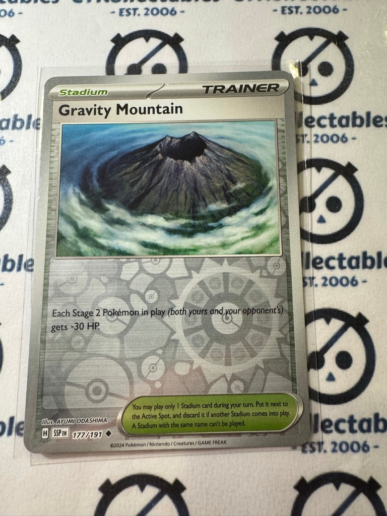 Gravity Mountain Reverse Holo #177/191 Surging Sparks Pokémon TCG 2024