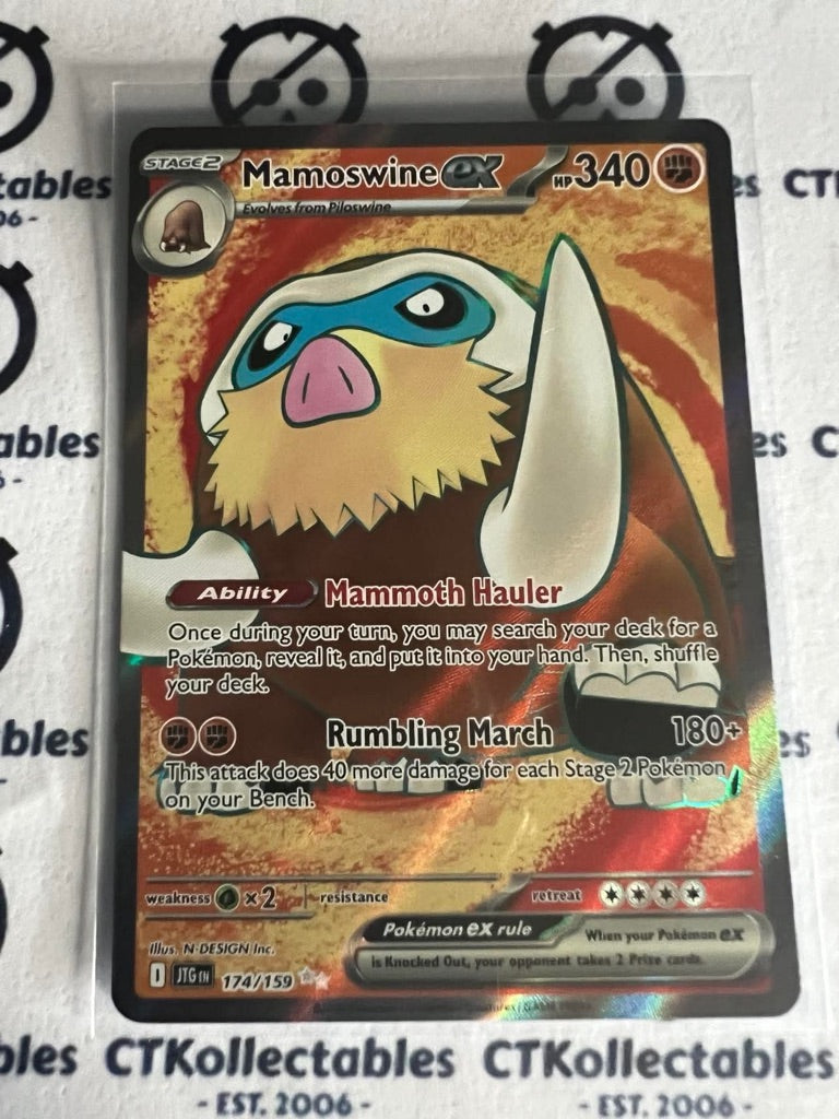 Mamoswine EX Full Art Ultra Rare #174/159 Journey Together Pokemon Card TCG