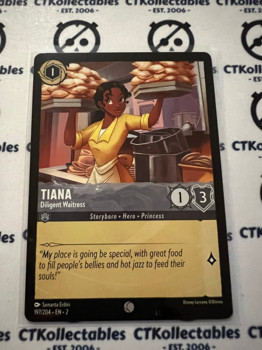 2024 Disney Lorcana Floodborn Non-Foil #197 Tiana, Dilligent Waitress – Common