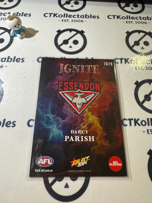 2024 AFL Select Footy Stars Darcy Parish Ignite IG19 Bombers