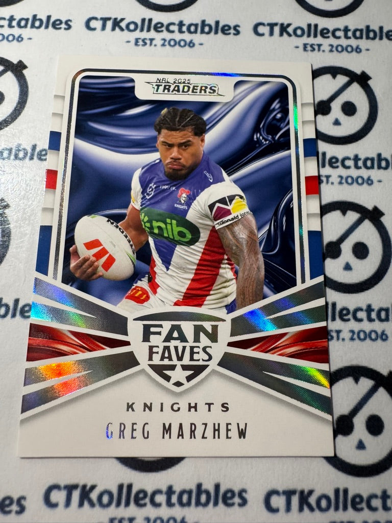 2025 NRL Traders Fan Faves FF 25 / 51 KNIGHTS GREG MARZHEW