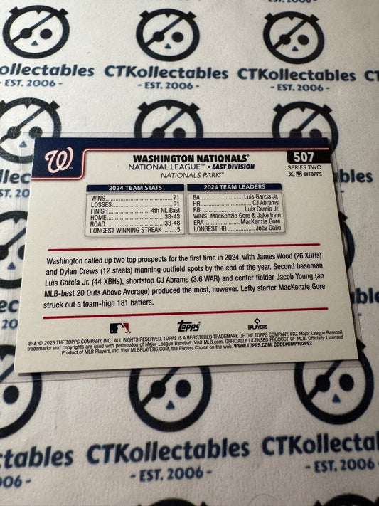 2025 Topps Series 2 Baseball Washington Nationals Team Card #486