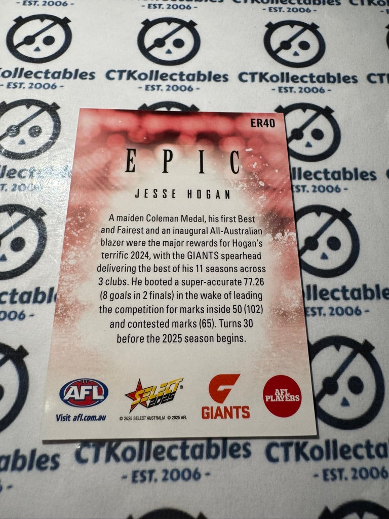 2025 AFL Footy Stars EPIC Jesse Hogan #ER40 Giants