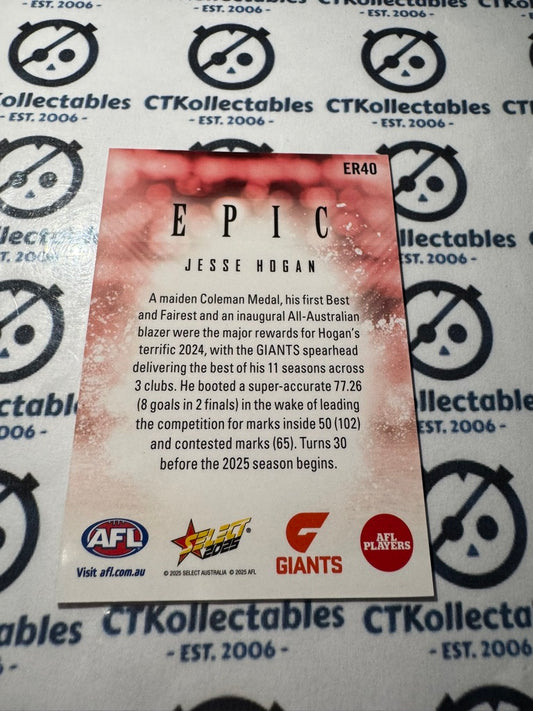 2025 AFL Footy Stars EPIC Jesse Hogan #ER40 Giants