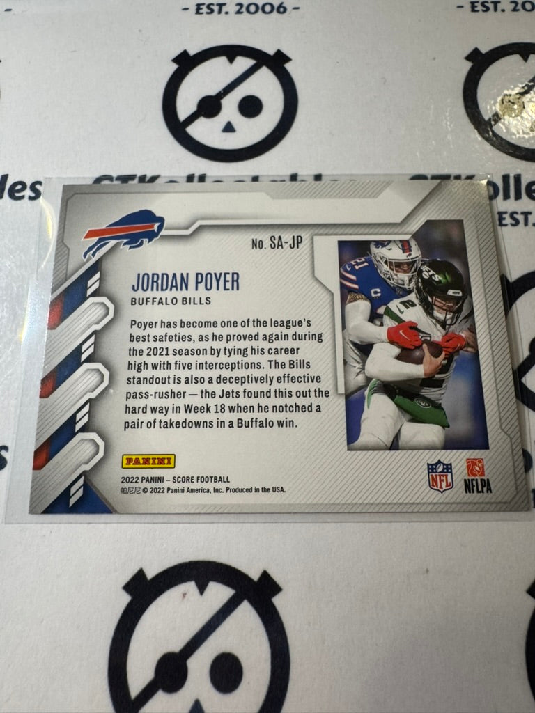 2022 NFL Panini Score Sack Attack #SA-JP Jordan Poyer Bills