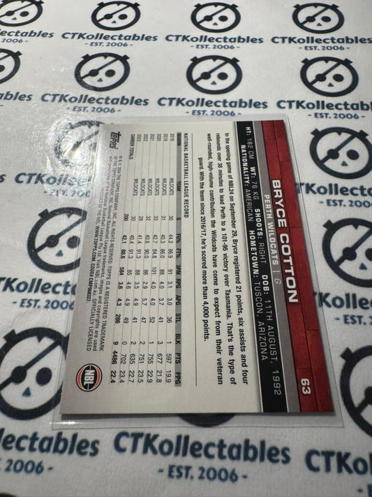 2023-24 Topps NBL Bryce Cotton Green Parallel #32/99 Wildcats