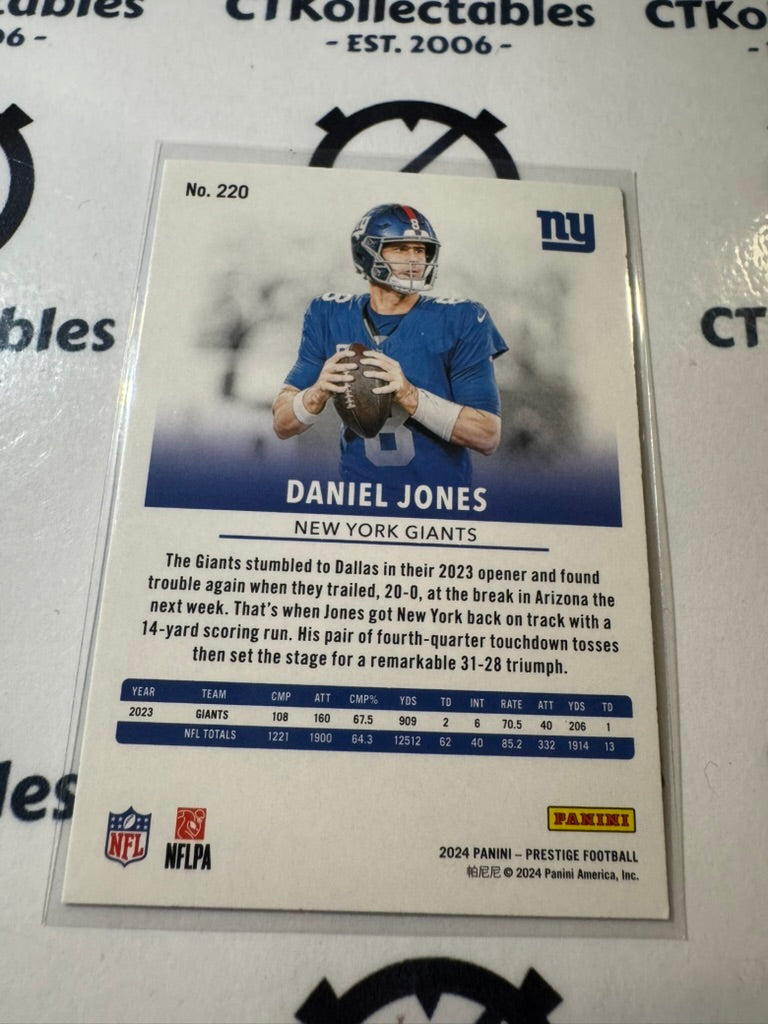 2024 NFL Prestige Dots Xtra Points #220 Daniel Jones New York Giants