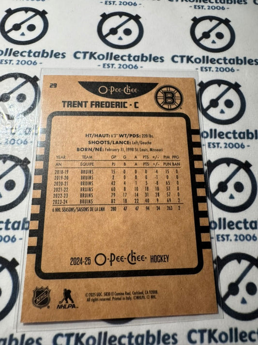 2024-25 O-Pee-Chee Hockey RETRO #29 Trent Frederic Boston Bruins