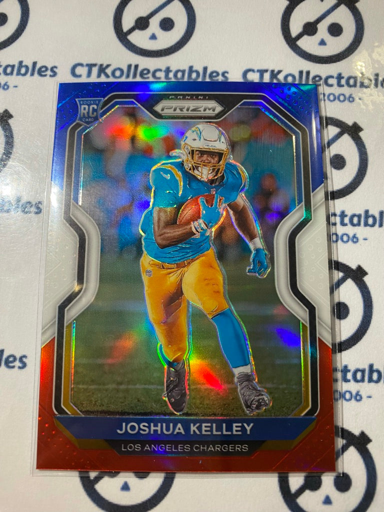 2020 NFL Prizm Joshua Kelley Red White & Blue RC Prizm #326 Chargers