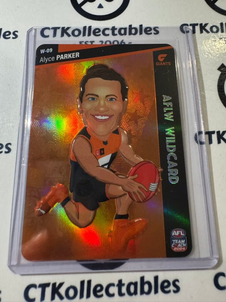 2024 AFLW Teamcoach Wildcard #W-09 Alyce Parker Giants