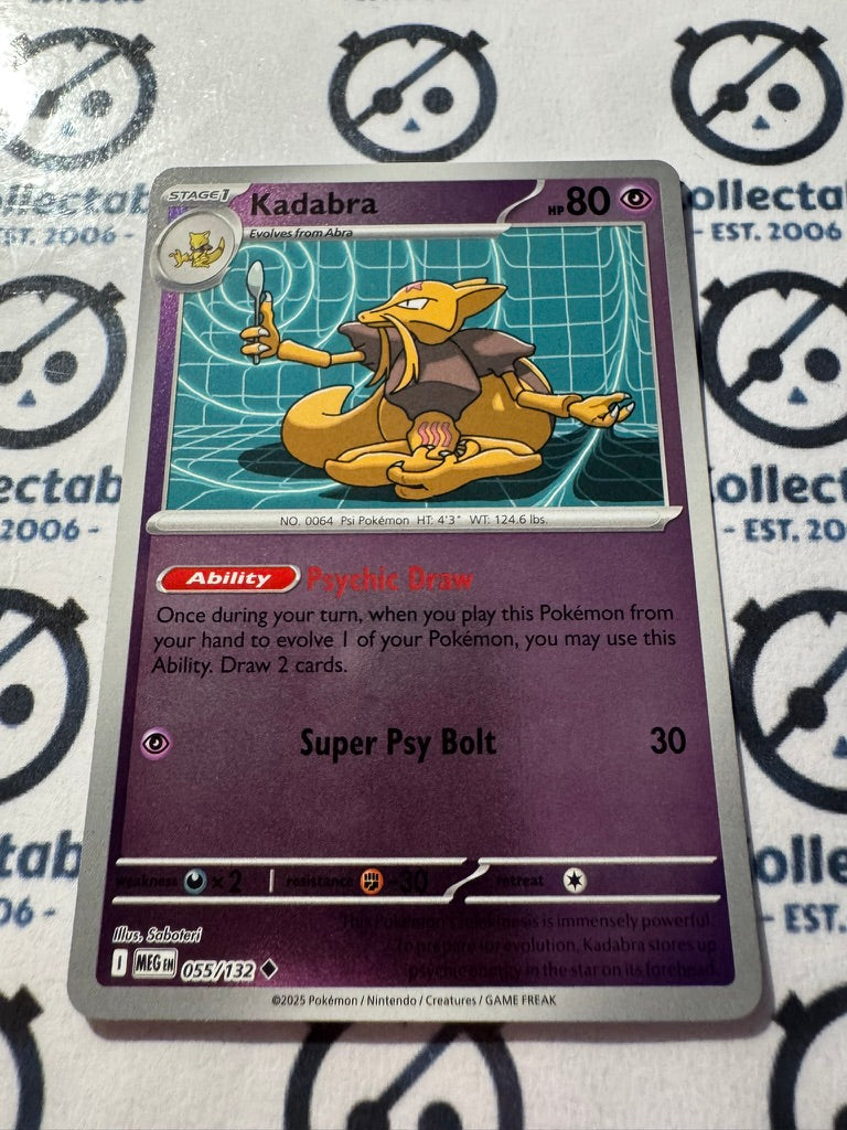 Kadabra Reverse Holo #055/132 Mega Evolution Pokemon